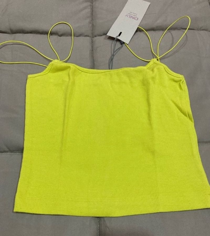 ONLY Casual Sleeveless Solid WomenYellow Top