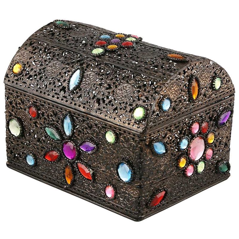 Ethnic Colour Stone Jewellery Box Big