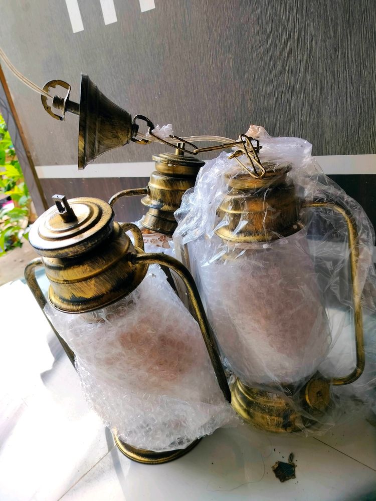 New Vintage 3 Lantern Lamp Set