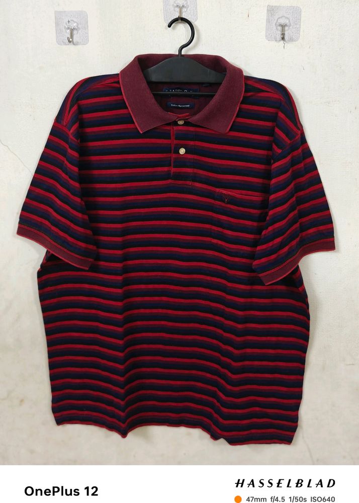 Horizontal Stripes Allen Solly T Shirt - XL