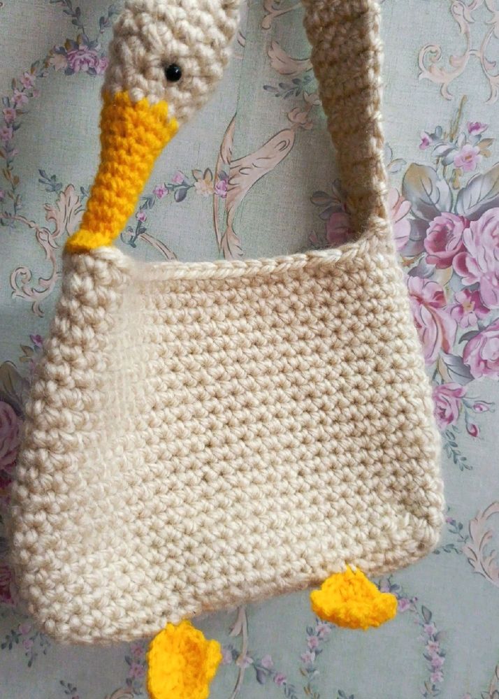 Pintresty Crochet Duck Bag 🛍️