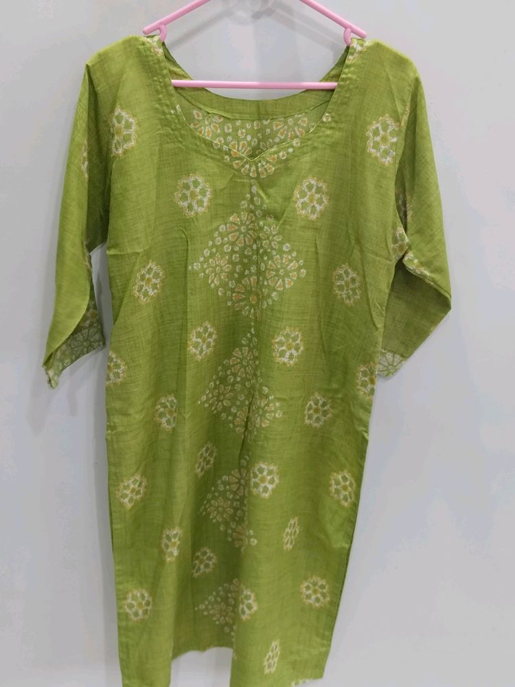 Light Green Kurti And Pant Set