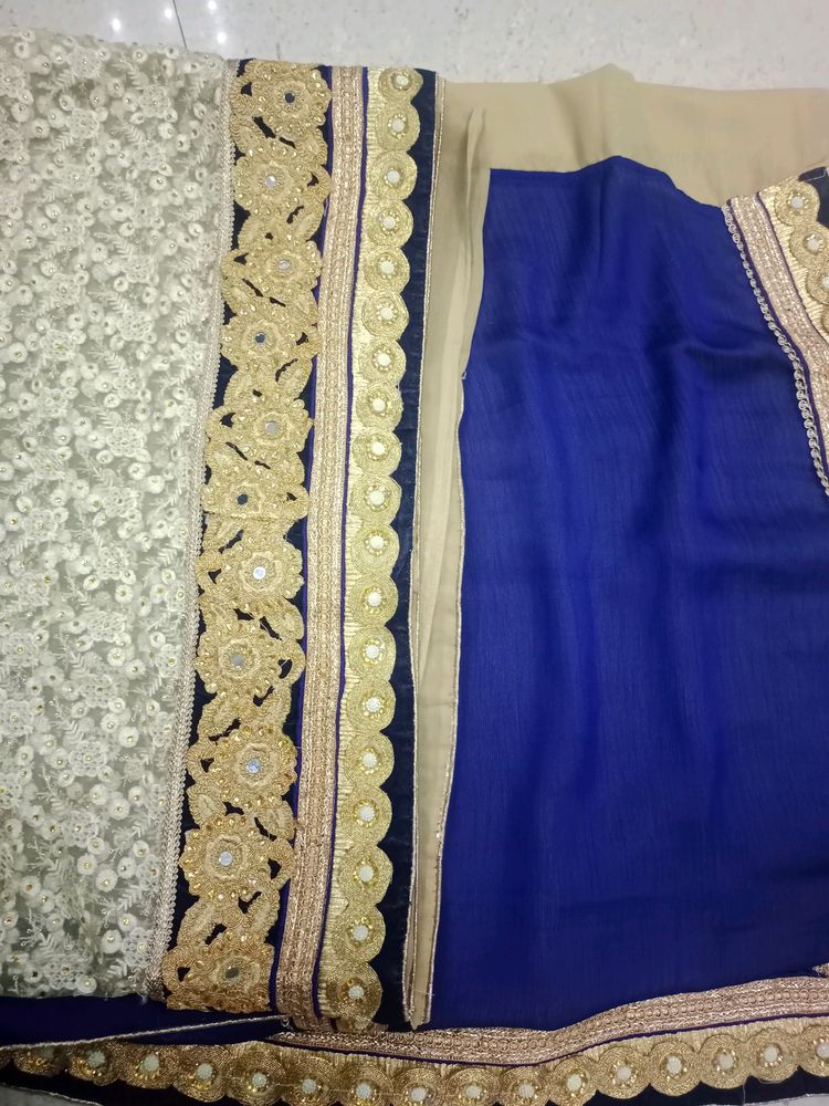 Double Colour Heavy Saree