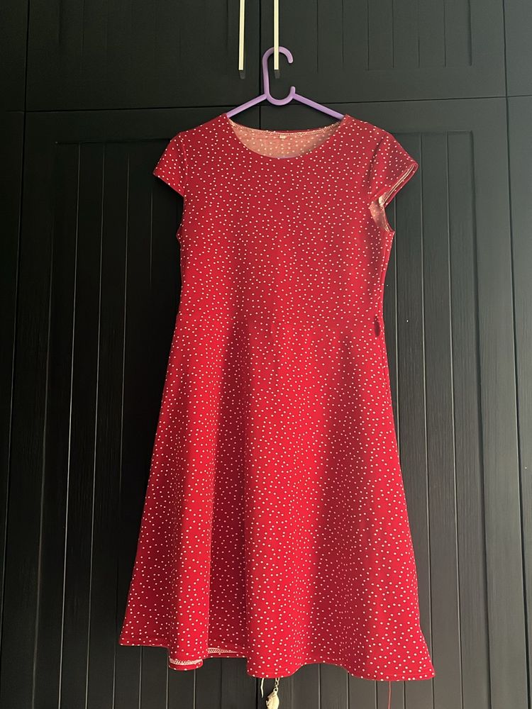 Red Polca Dot Dress