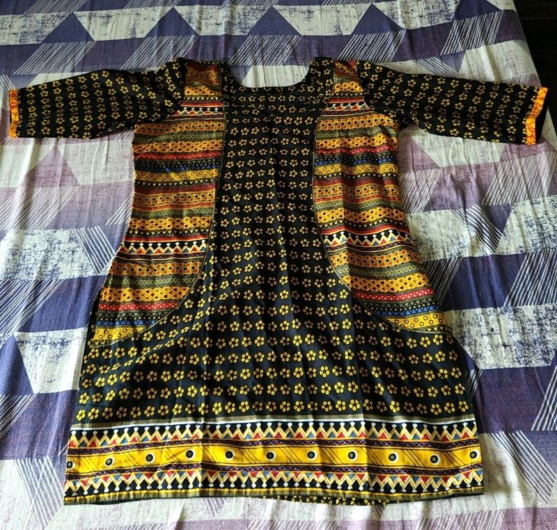 Black 2 Side Printed Kurti