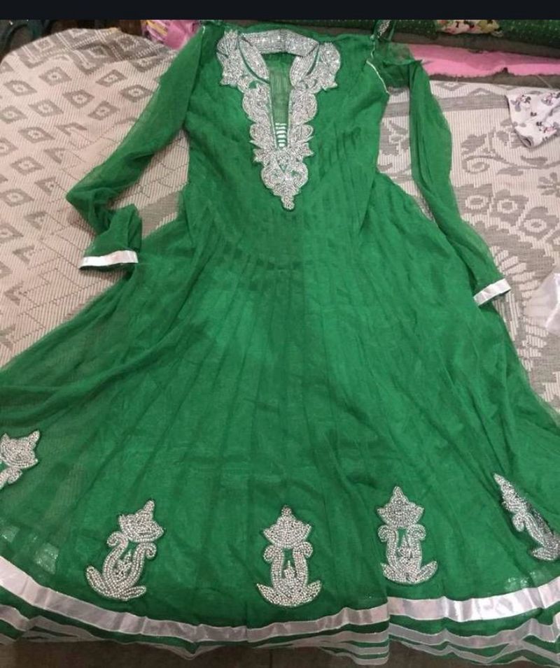 Green Anarkali Suit For You