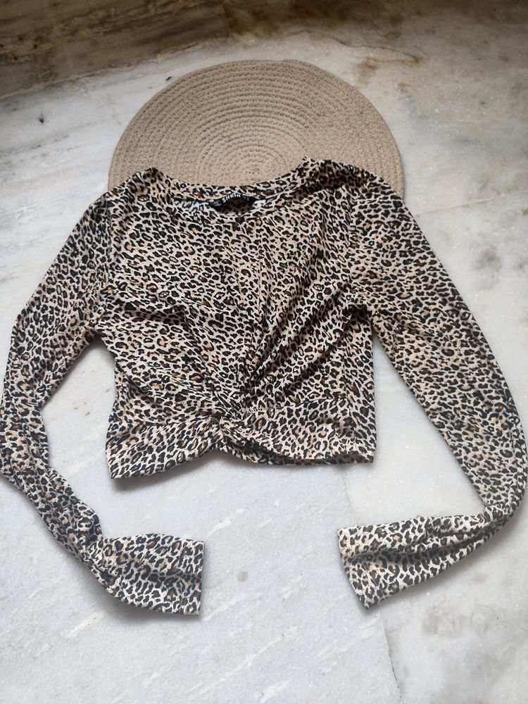 SHEIN Cheetah Print Crop top