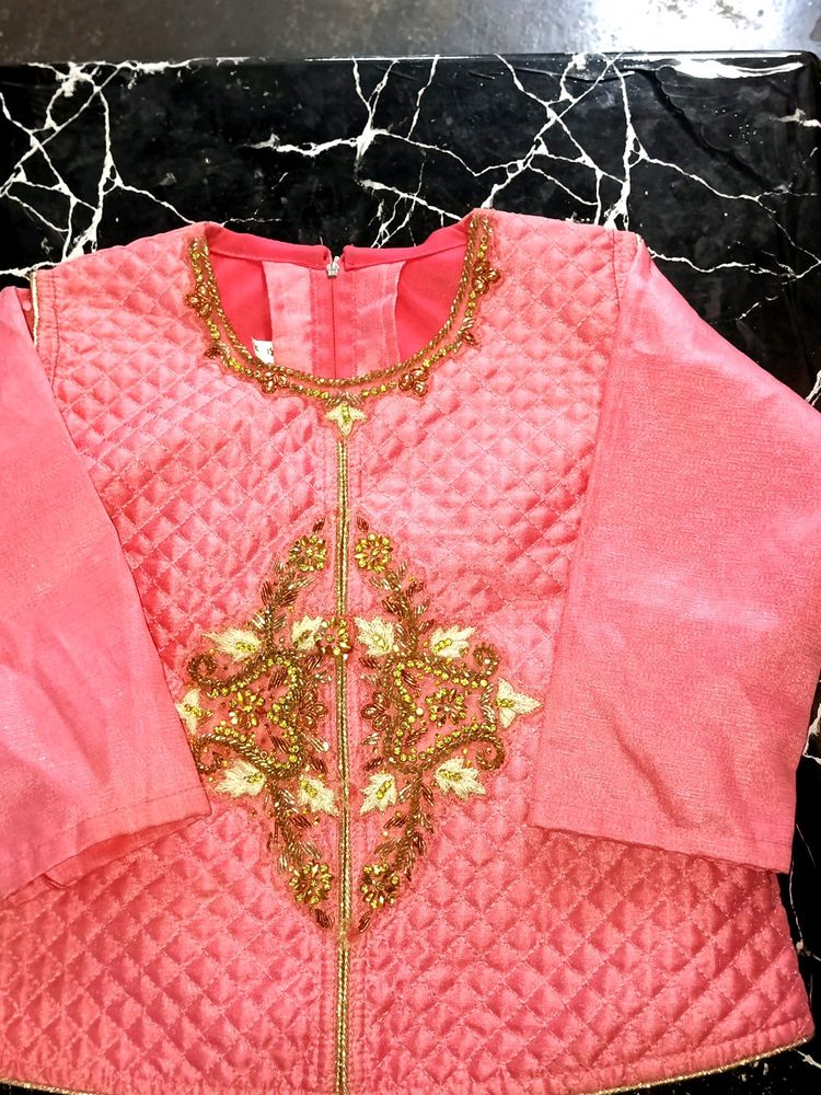 Pink Crop Top (Blouse ) New Best Quality