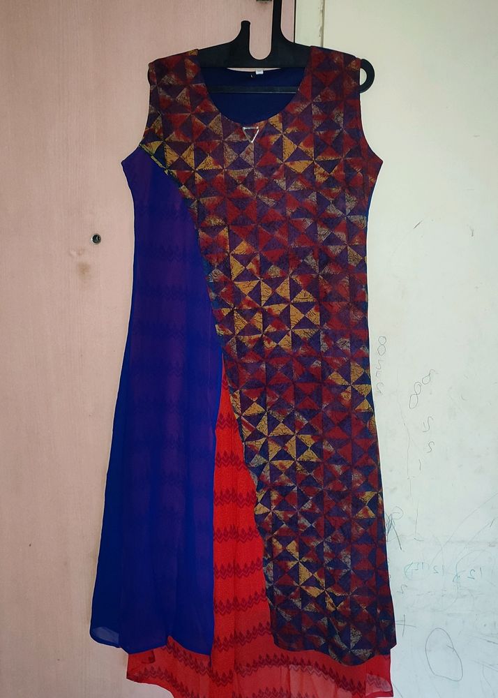 Beautiful Georgette Kurti With Inner.. Freebie Inc