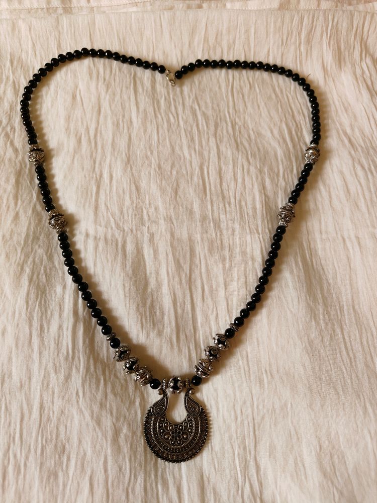 Black Bead Necklace