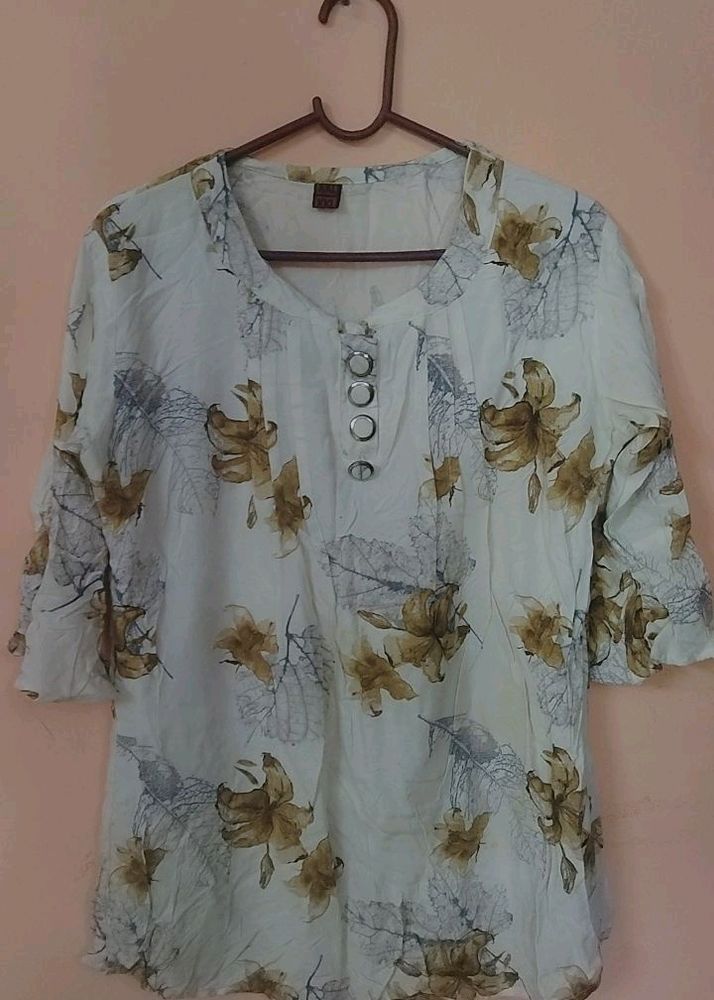 Floral Print Casual Top