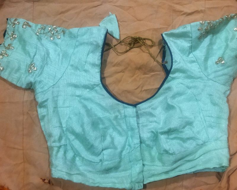 Cyan Colour Blouse