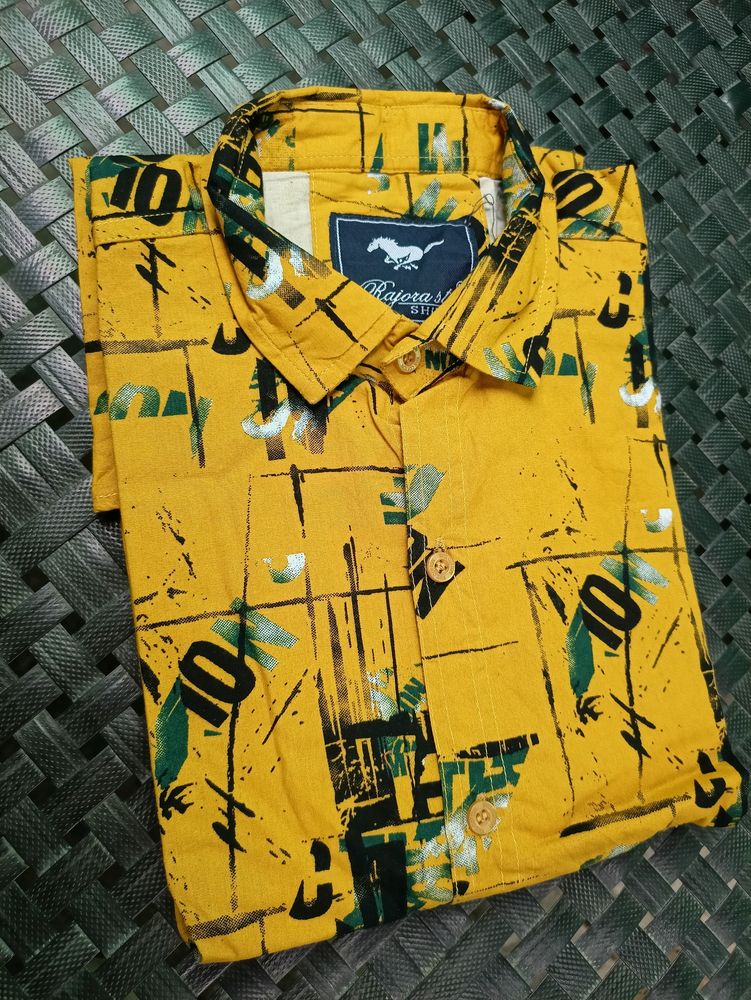 Mens Dark Yellow Colour Shirt