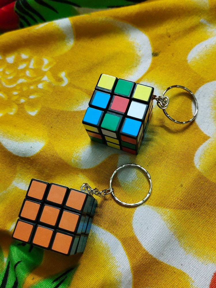 Set Of 2 Rubik's Cube Key Chains