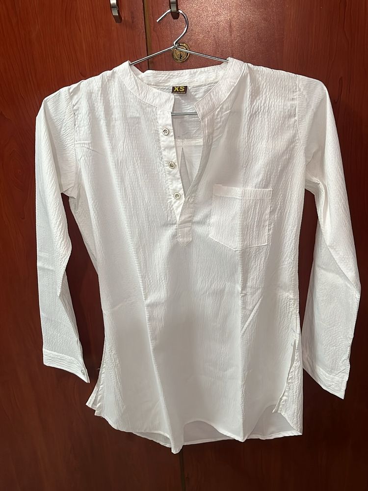 White Short Shirt Kurta