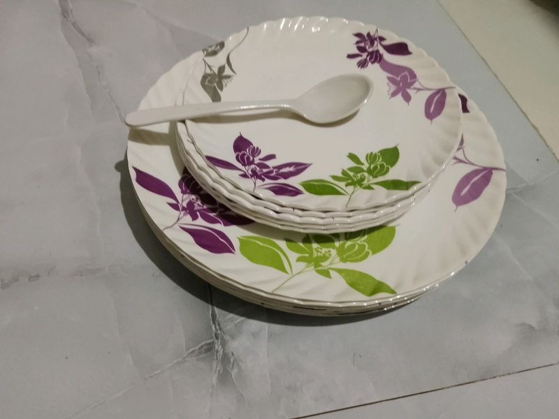 Round Dazzle Purple Dinner Set