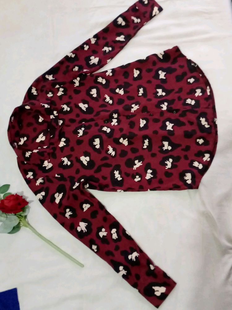 Maroon Korean Shirt