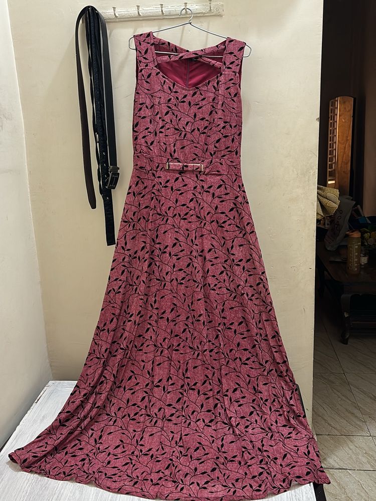 Wine/ Maroon Gown