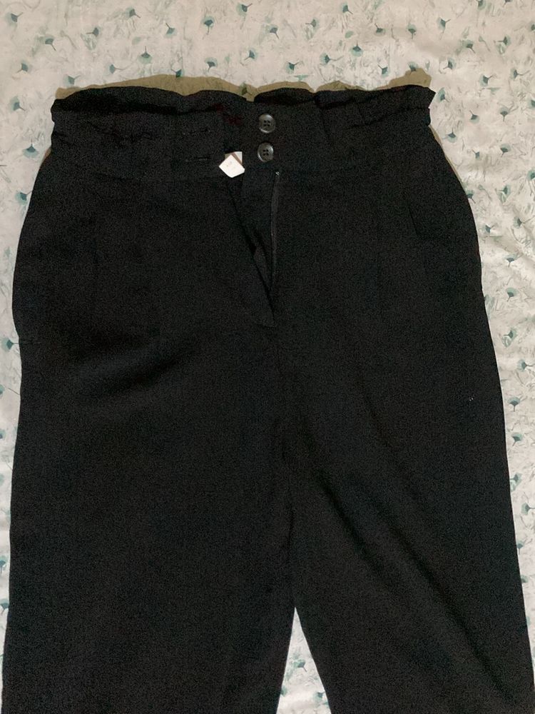 Flared Black Pants H&M