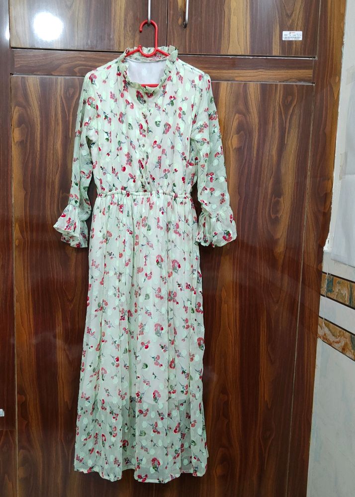 A Line Floral Dress