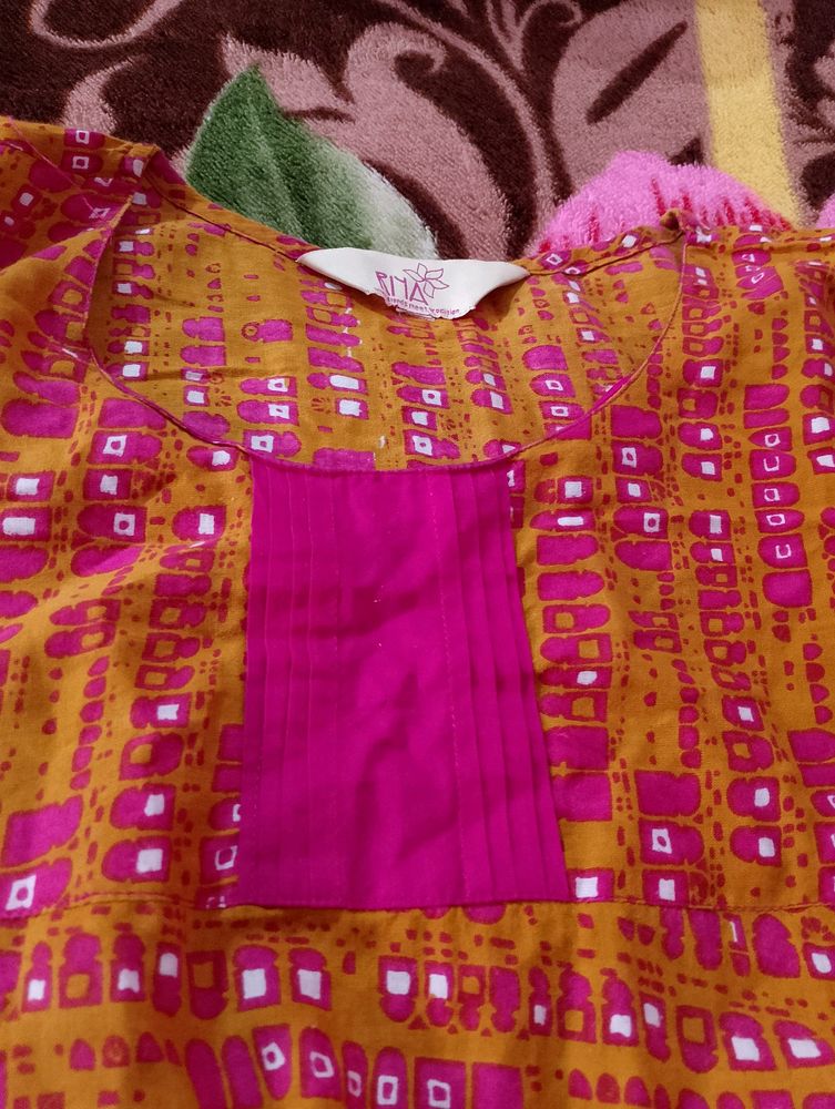 Pink Orange Kurti