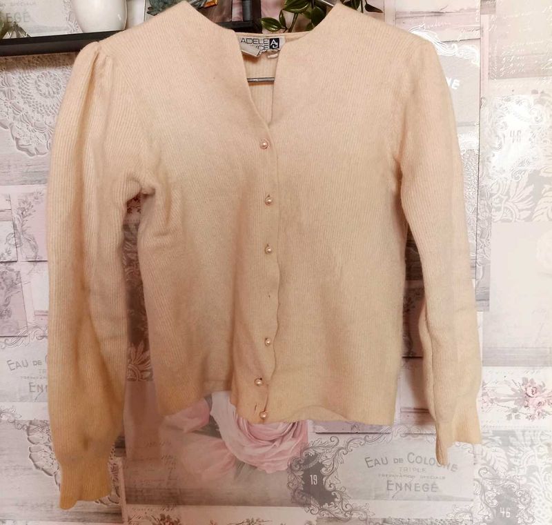 Cream Color Cute Cardigan