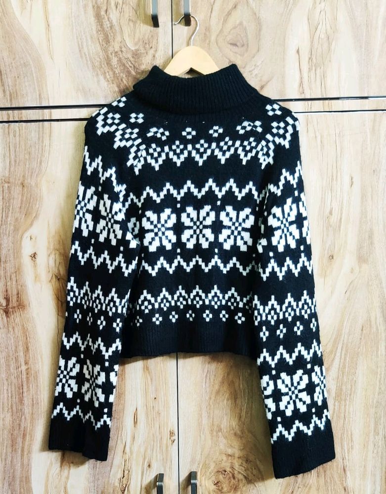 Black Designer Baggi Sweater Size-42