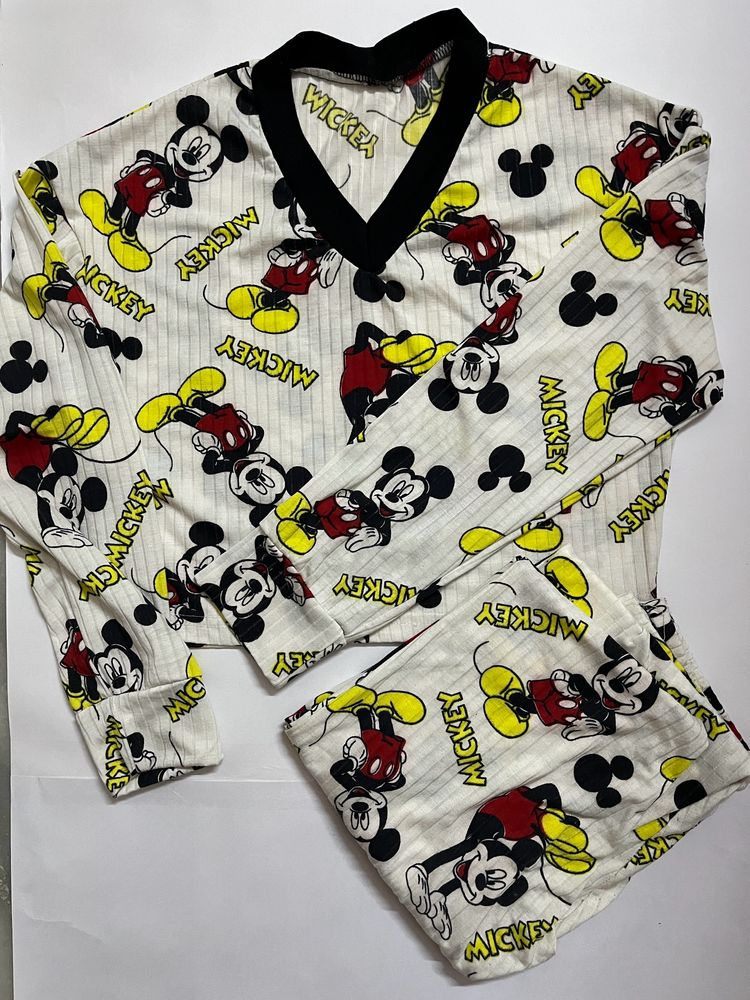 White Mickey Mouse Cord Set