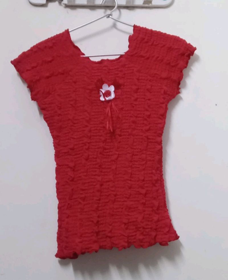 RED TOP FOR GIRL KID