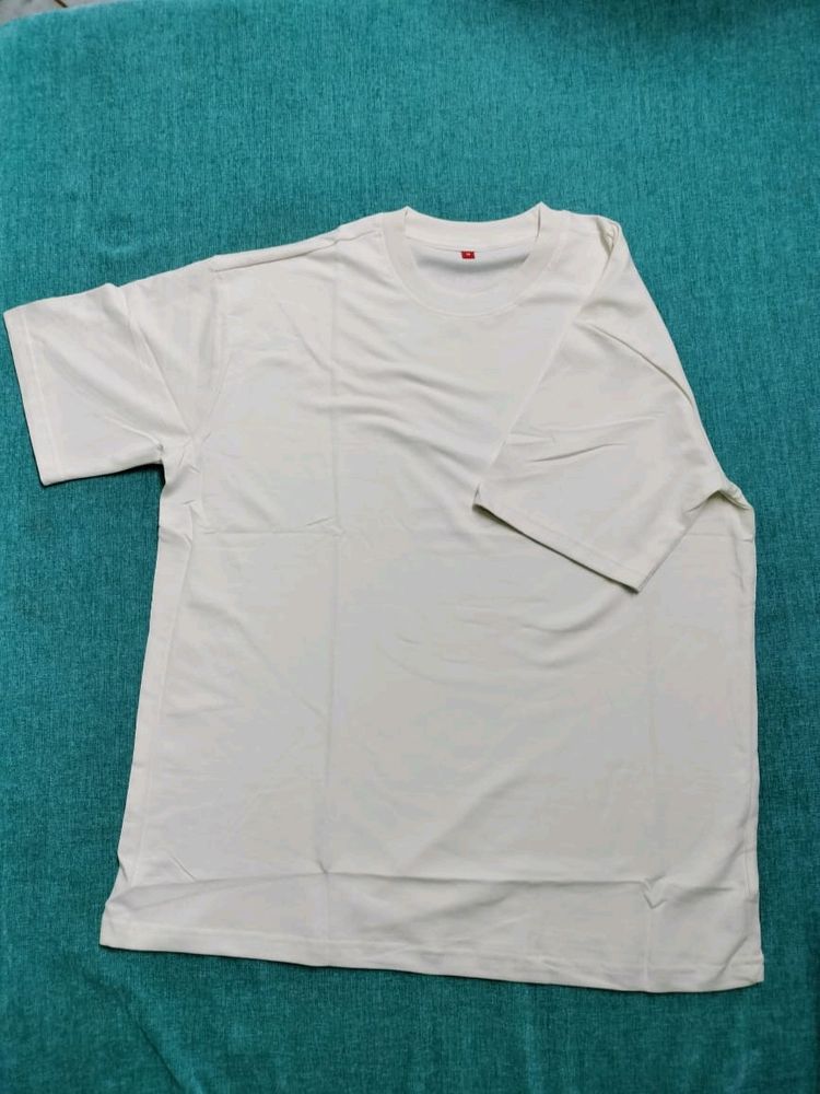 Premium Terry Oversize Off White T-shirt