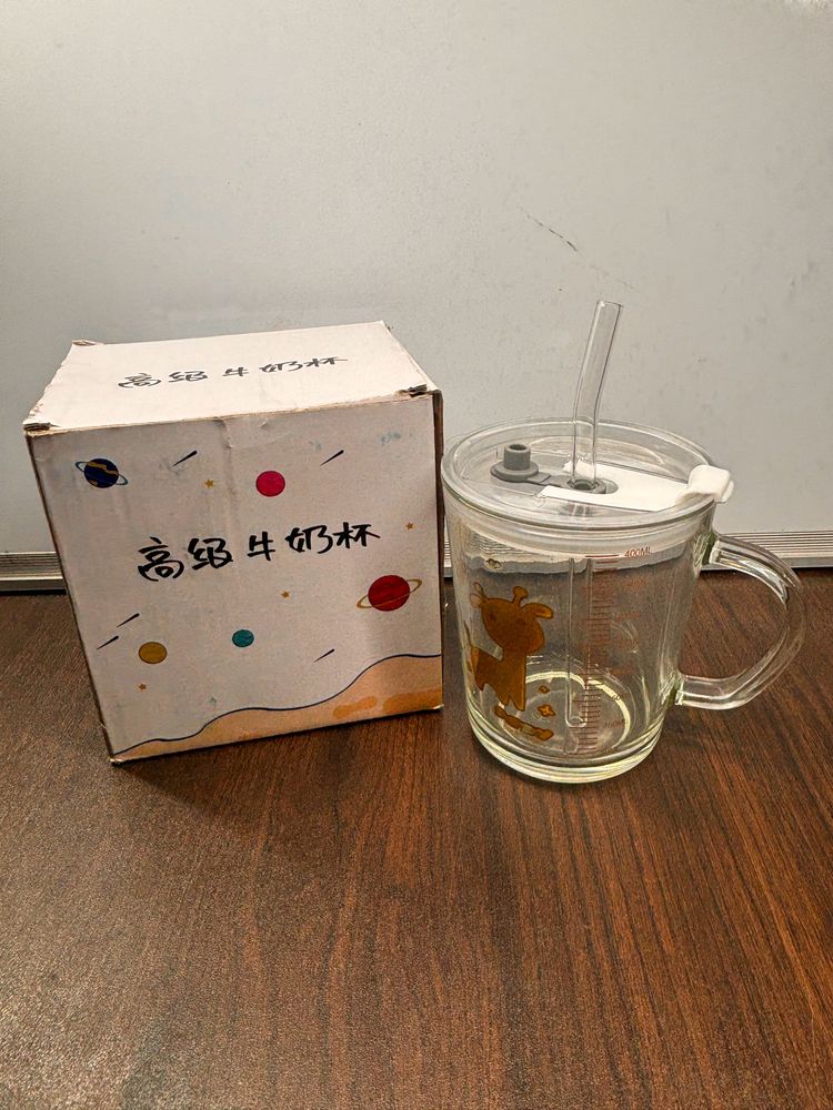 tumbler with lid and Glass straw