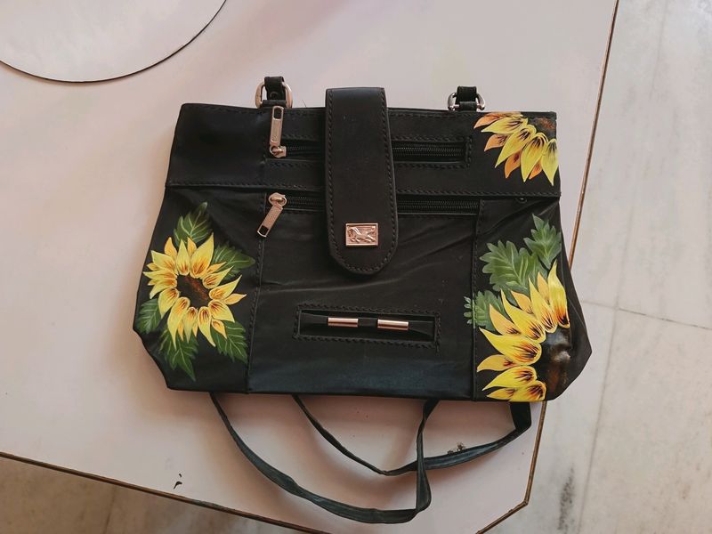 Handpainted Sunflower Purse