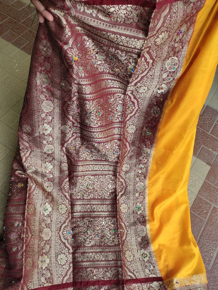 Multi Colour Yellow Saree