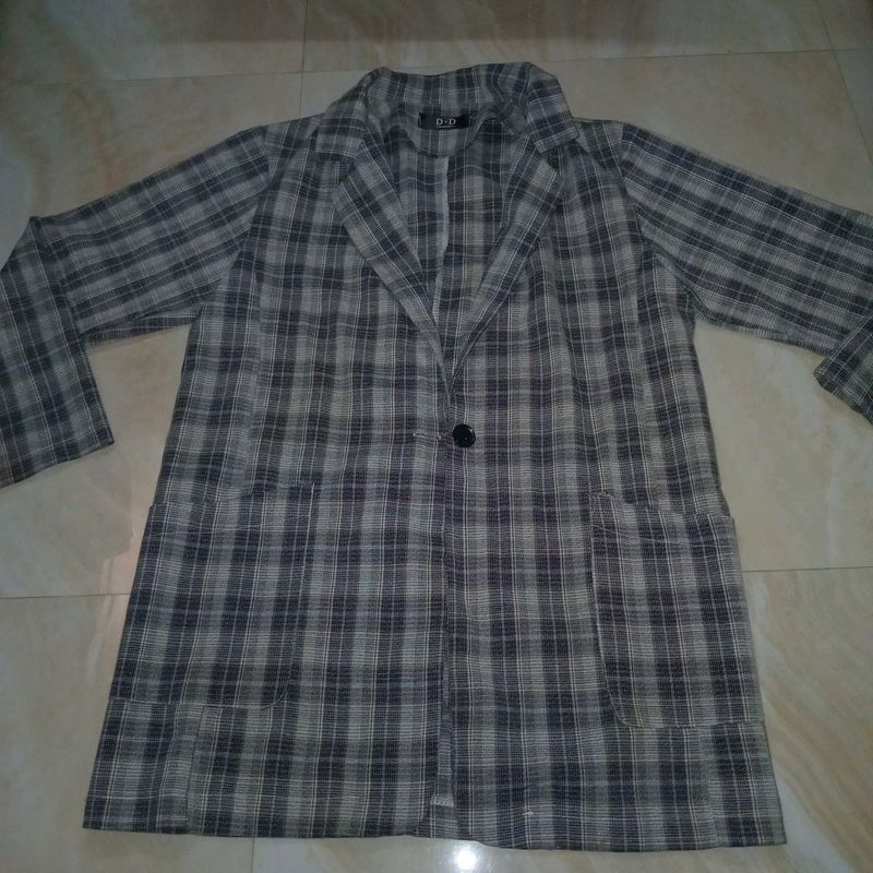 Checkered Women's Blazer