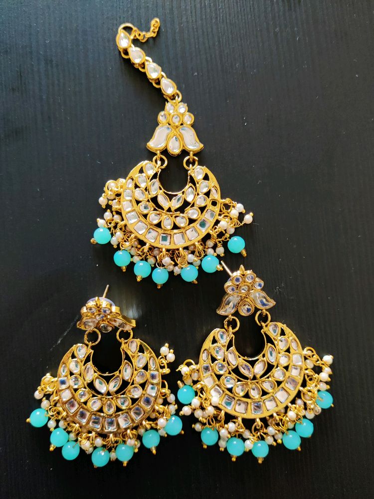 Maang Tika Earrings Set