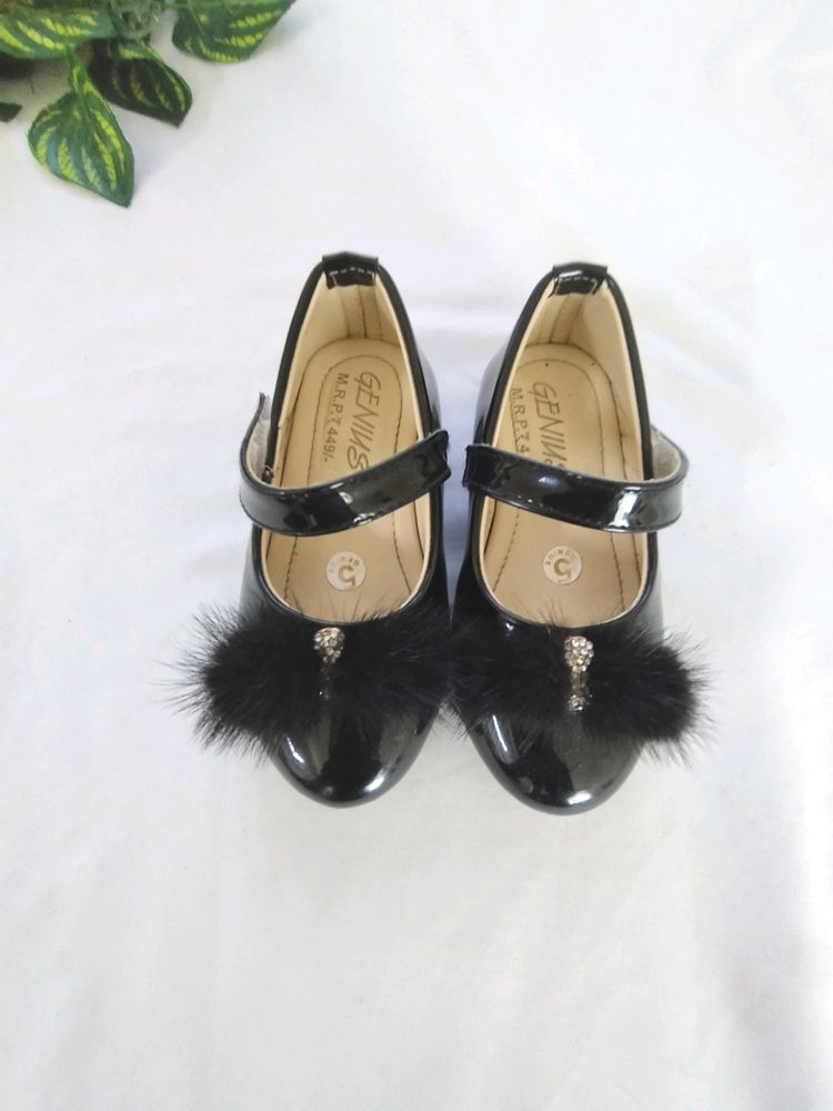 Black Fur Shoes (Girl's)