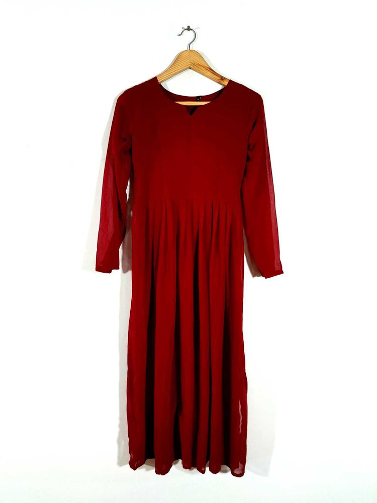 Maroon Maxi Style Top For Women's