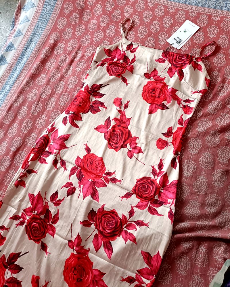 NEWME Kylie Floral Bodycon Maxi Dress (With Tag)