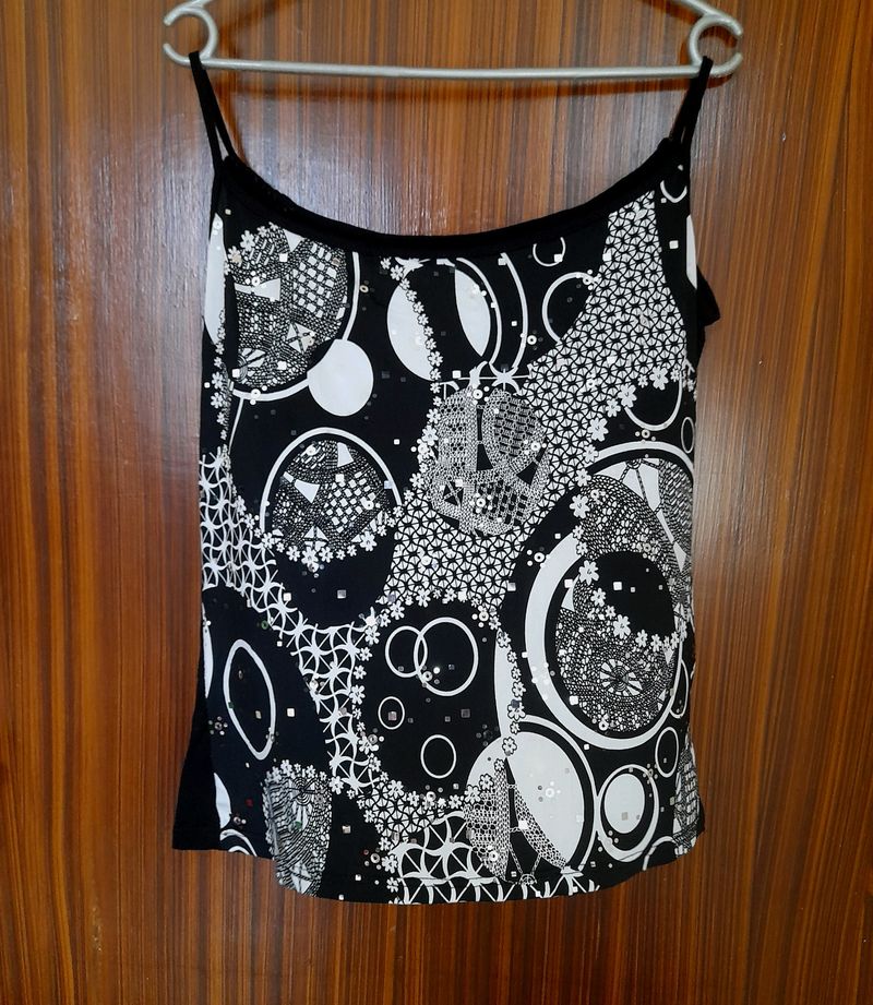 Black And White Top Sleeveless