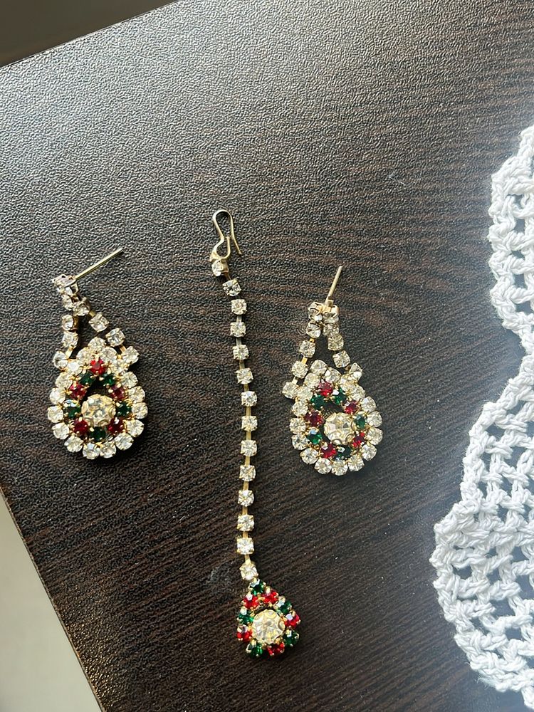 Earrings With Maangtika