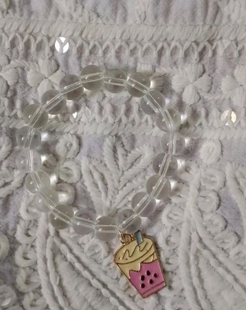 Crystal Pearl With Charms