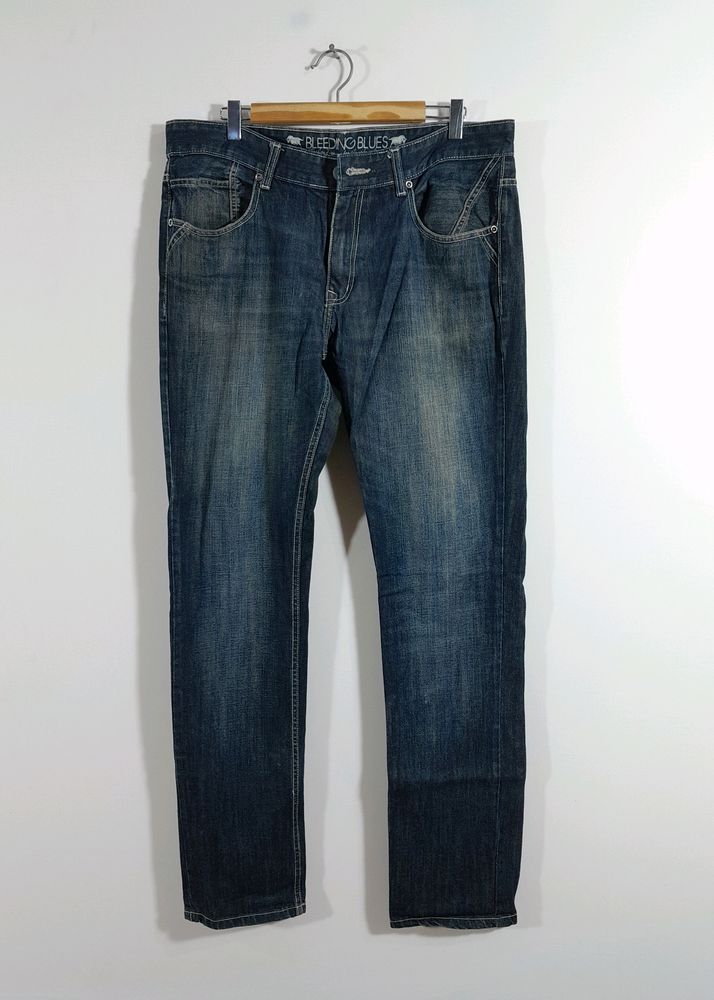 Dark Blue Faded Jeans (Men's)