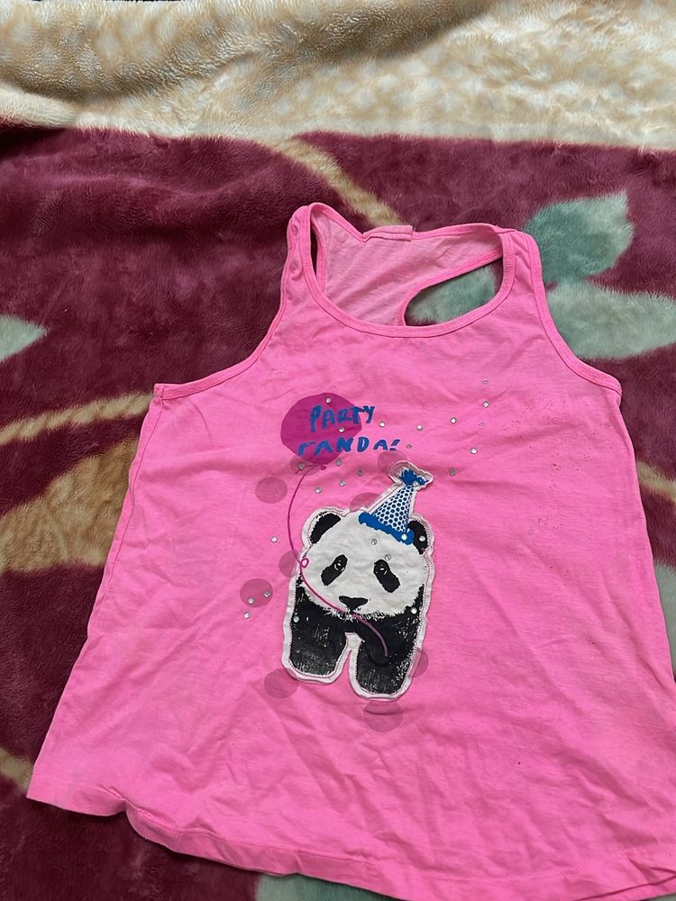 Panda Print Sando Top