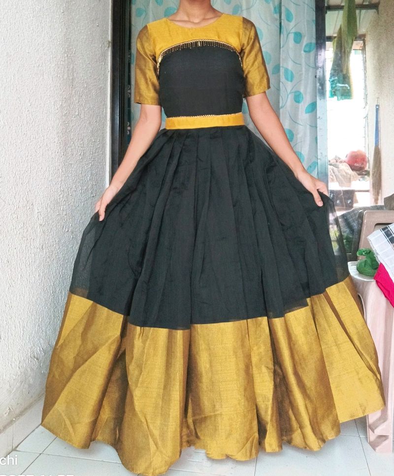 Black Gold Ethnic Gown