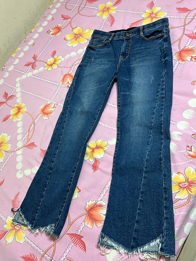 Brand New Blue Bell Bottom Jeans. Without Tag. Hav