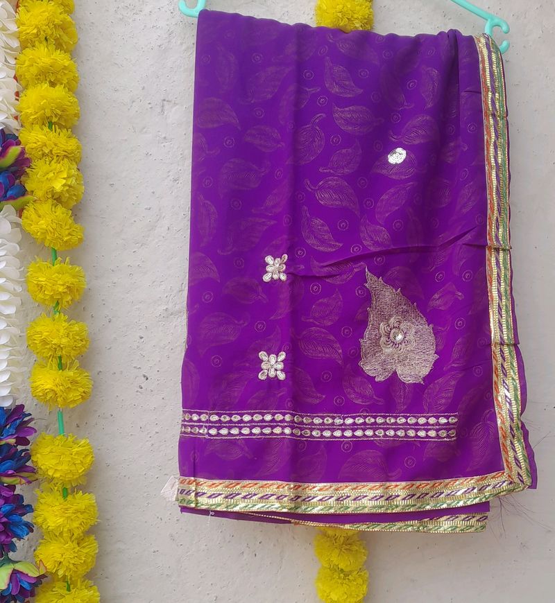 Purple Saree