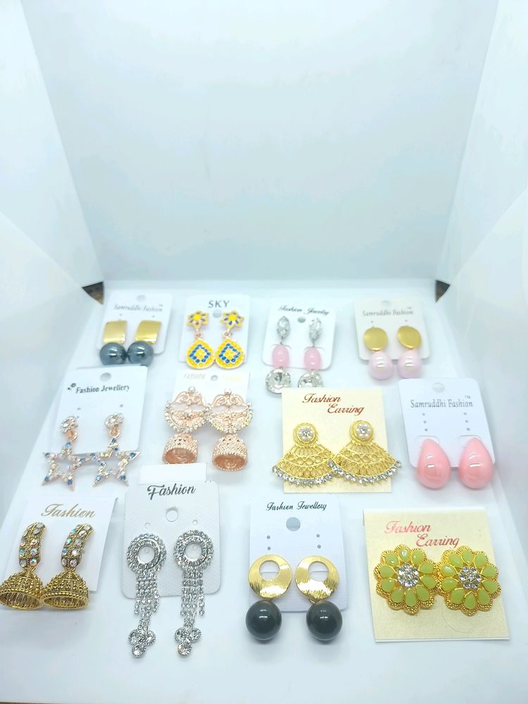 Sale 30 Rs Off Pack Of 12 Earrings