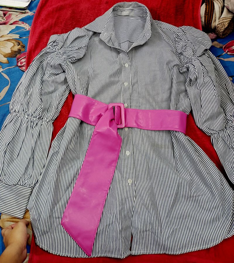 Shirt Dress With Belt