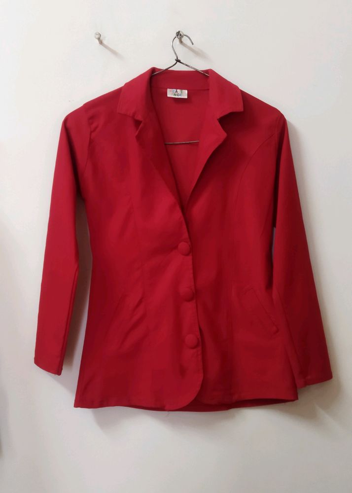 Lipstick Red Blazer Used Only Once Or Twice