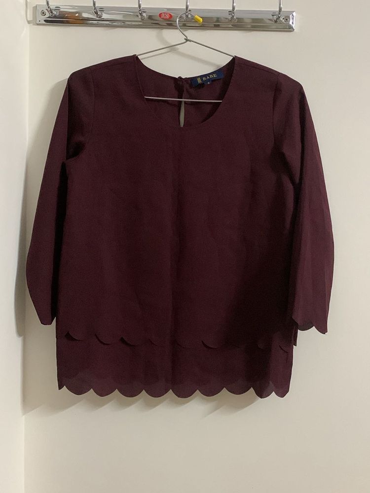 Dark Maroon Top